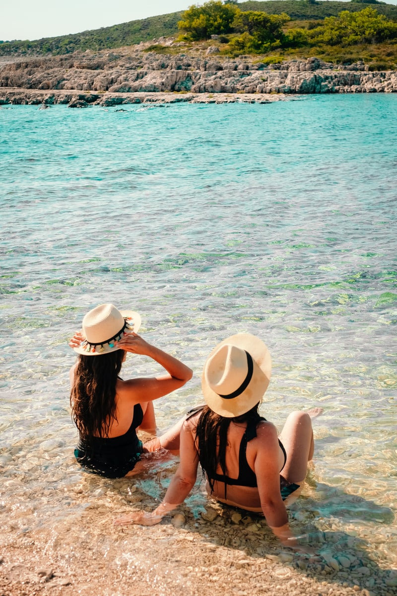 Best friends on the beach